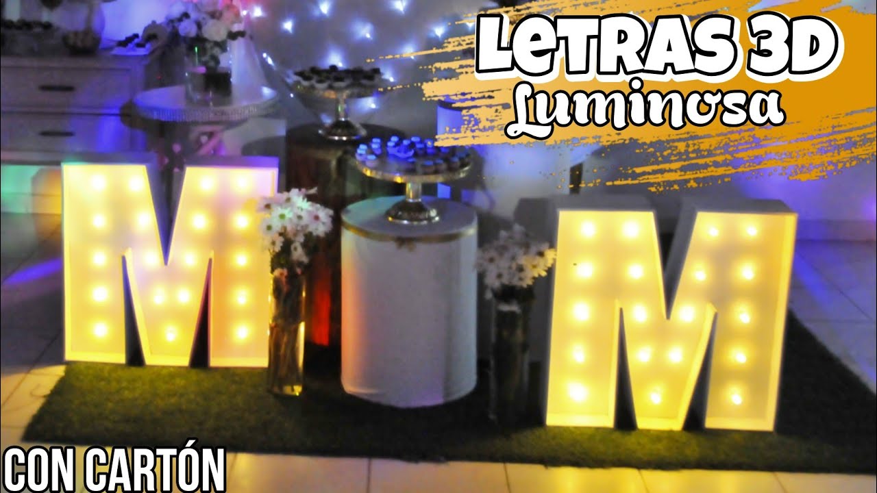 Cómo hacer letras gigantes 3D y decorar bodas y otros eventos