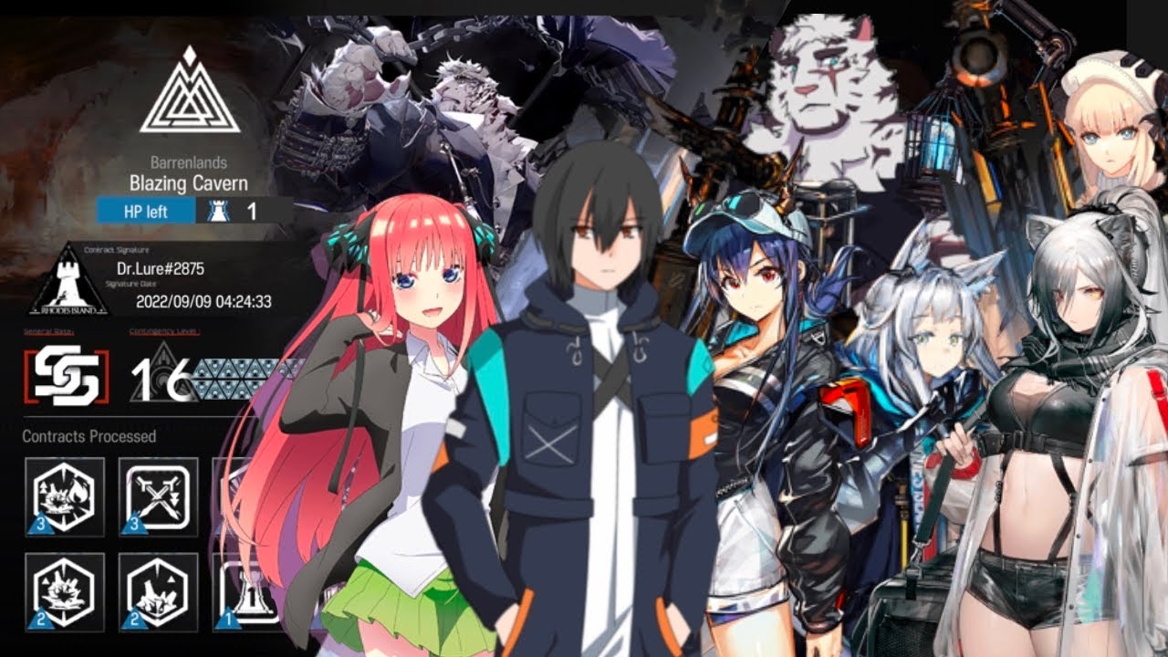 [Arknights] CC#8 Daily Day 11 Max Risk ; 6 op [Blazing Cavern]