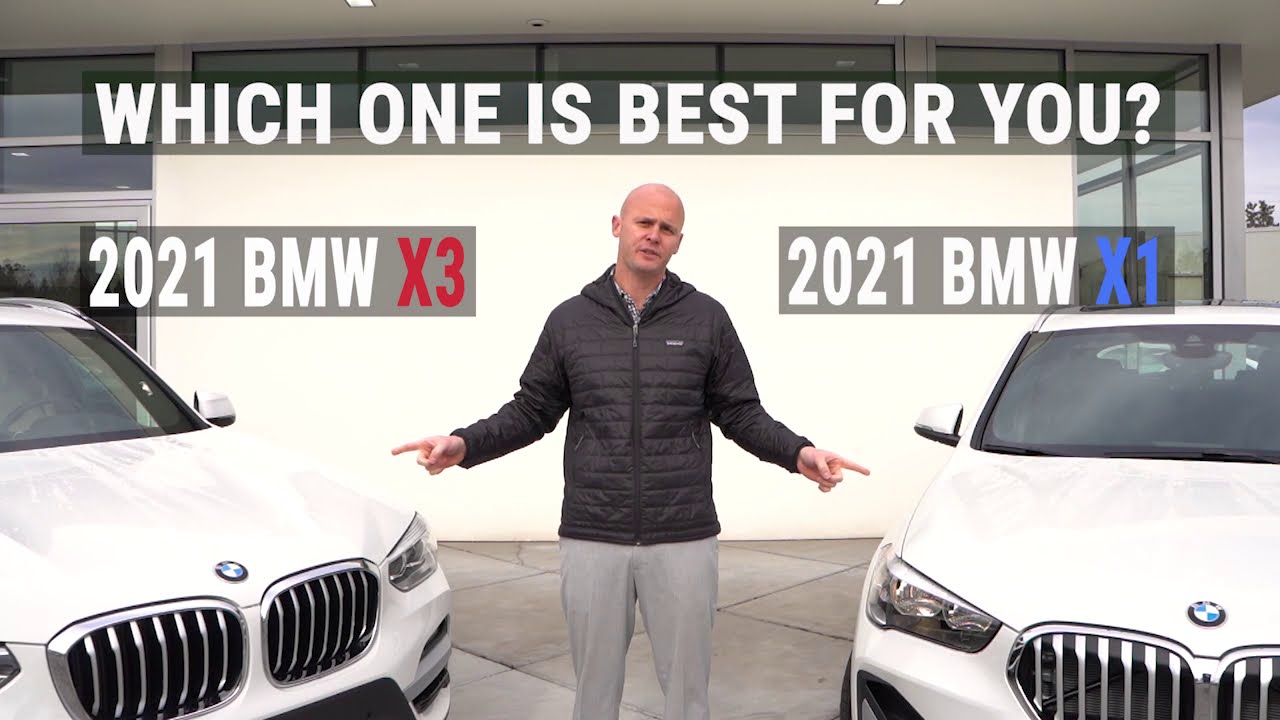 Compare the BMW 2021 X1 vs the BMW 2021 X3 