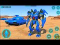 Blue Police Tank Robot Multiple Transform: Tank Transformer Wars Game 2026 - Android Gameplay