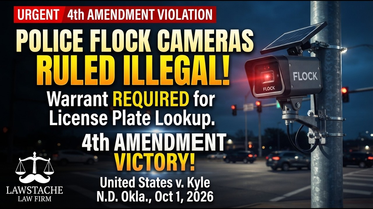 FLOCK CAMERA Searches Violate the 4th Amendment; Federal Judge Throws Out ALL Evidence!