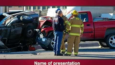 Car Accident PowerPoint Template by PoweredTemplate.com