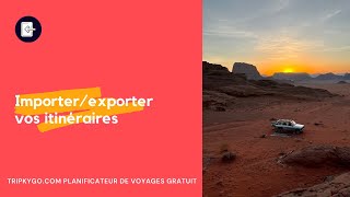 Tutoriel Importez Etou Exportez Vos Itinéraires Tripkygo