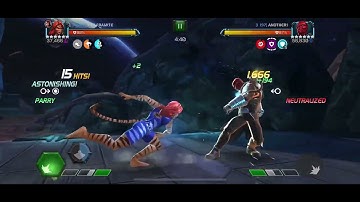 MCoC Tigra vs Red Skull on node 23 (ebb flow intercept, sadist)