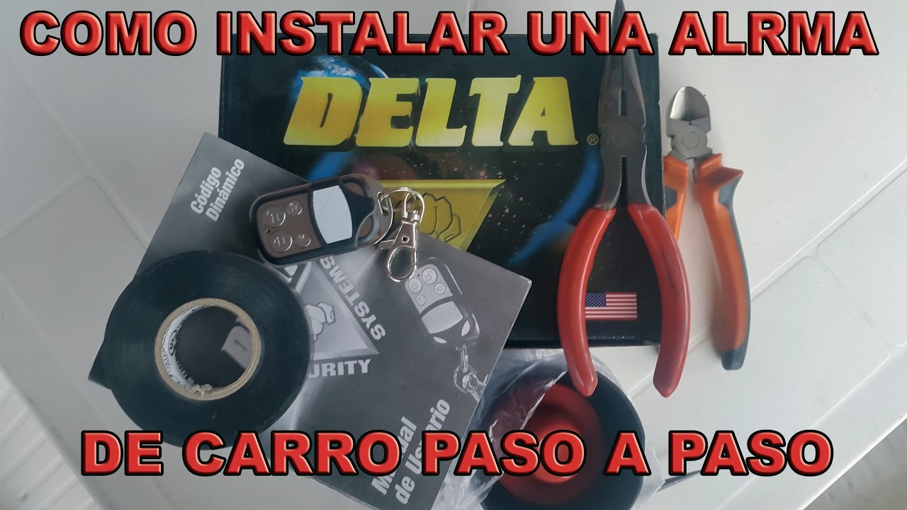 como instalar una alarma DELTA paso a paso - YouTube