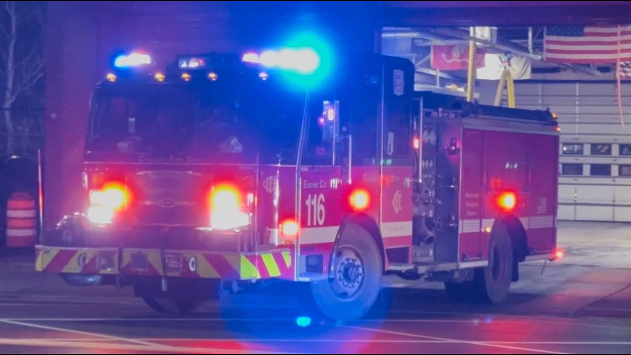Chicago Fire Dept Engine 116 & Ambulance 49 Responding - YouTube