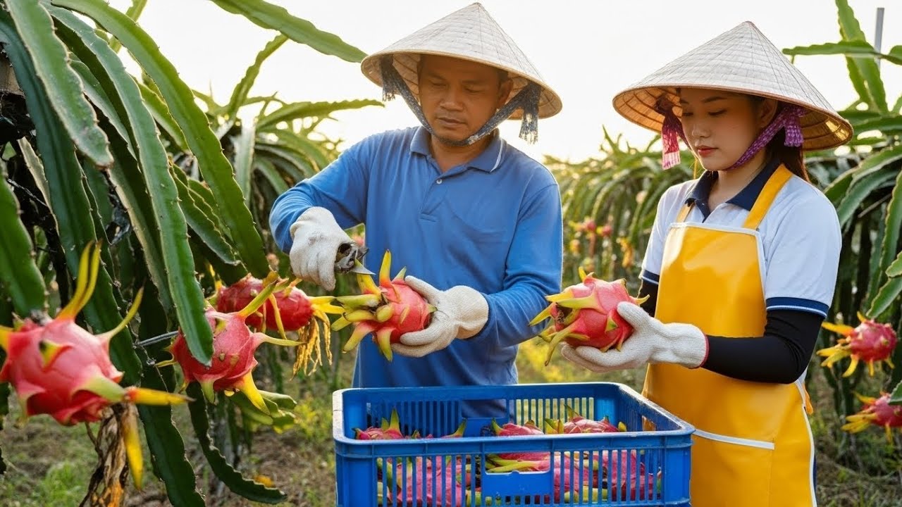 Inside a Modern Dragon Fruit Factory : (Full Process) How it's Made #dragonfruit 