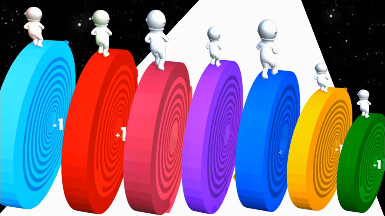 Layers Roll vs Level Up Runner - ASMR Gameplay (NOOB vs PRO vs HACKER) Mobile Games 