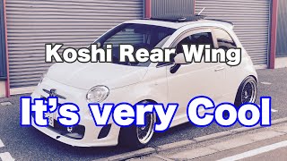 #74 Koshi Rear wing for ABARTH 595 installation ( Subtitles JP, EN, IT)