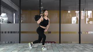 Allenamento a casa tonificazione muscolare donna - AFFONDI INCROCIATI screenshot 5