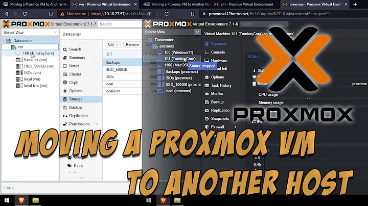 Moving a Proxmox VM to Another Host