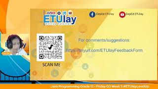 Java Programming Grade 12  - Friday Q3 Week 5 #ETUlayLevelUp