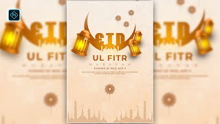 Eid Al Fitr Flyer Poster Design in Photoshop Tutorial screenshot 3