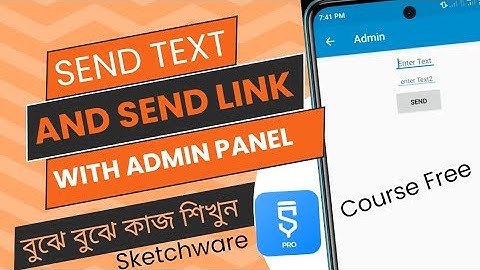 Send Text Admin To User In Sketchware | Send Link With Admin