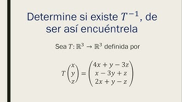 Transformación lineal inversa. Ejercicio 2