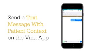 Send a text message with patient context on Vocera Vina screenshot 1