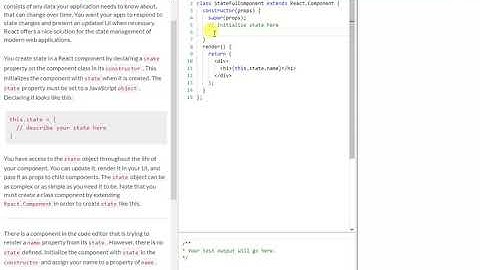 REACT: Create a Stateful Component (21)