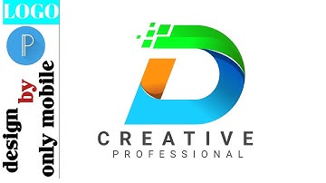 How to make Abstract Letter D logo design with gradients style on pixellab Editing tutorials