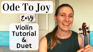 Ode to Joy Duet,  Ode to Joy Violin Duet Tutorial and Play Along