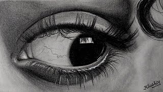 Hyper Realistic Eye Drawing | Step-by-step Tutorial 