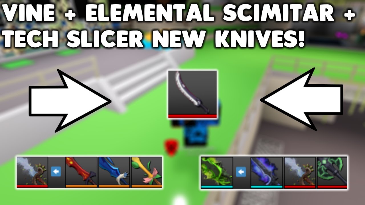 NEW VINE + ELEMENTAL SCIMITAR CRAFTING RECIPES & TECH SLICER KNIFE! (ROBLOX ASSASSIN)