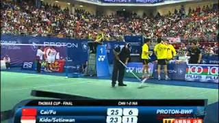 2010 Thomas Cup Final MD Cai Yun / Fu Haifeng (CHN) VS Markis Kido / Hendra Setiawan (INA)