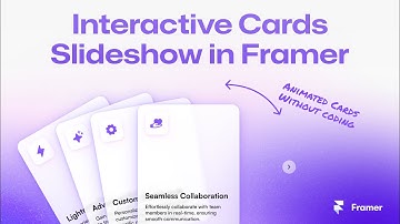 Create Interactive Card Slideshow in Framer | No-Code Tutorial for Beginners