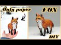 How to make paper fox  diy paper crafts  best out of waste