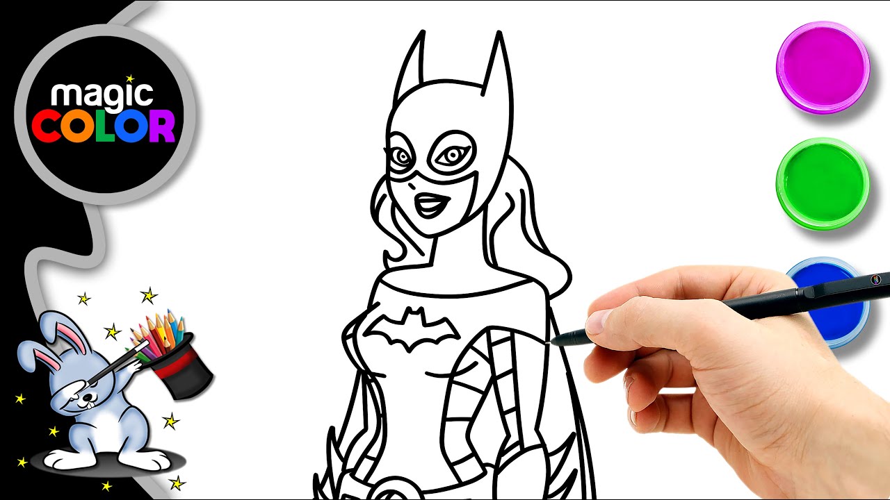 How to draw Bat Women - Easy Draw Magic Color for kids - Magic Color # ...