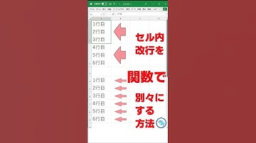 【Excel】セル内改行を関数で別々にする方法 #Shorts