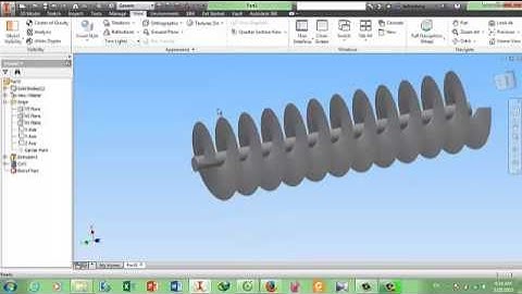 hướng dẫn vẽ trục vít bằng phần mềm Iventor professional- video hướng dẫn có âm thanh