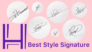 H Signature Style Of your Name । H signature style