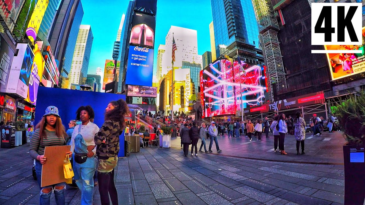 ⁴ᴷ⁶⁰ Midtown Manhattan New York City Walking Tour 2020 | Times Square to West 48th Street NYC