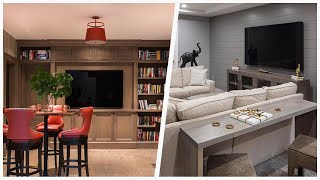 75 Beautiful Mid-Sized Basement Design Ideas #838 🟢