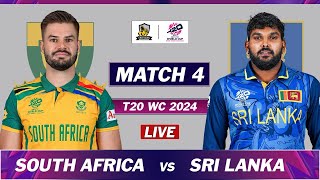 SRI LANKA vs SOUTH AFRICA ICC T20 WORLD CUP 2024 MATCH 4 LIVE | SA vs SA LIVE COMMENTARY | SL BAT