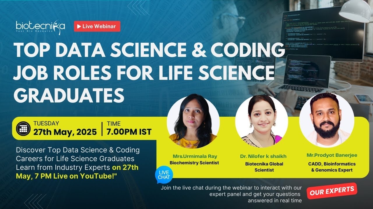 📢 Webinar: Top Data Science & Coding Job Roles for Life Science Graduates