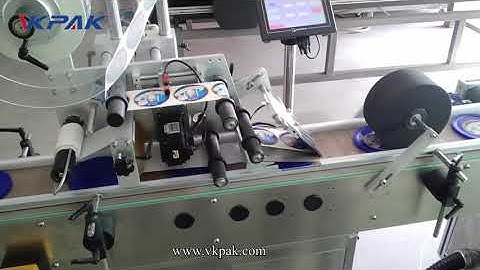 Automatic Lid Cap Top Sticker Labeling Machine