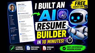 I Built an AI Resume Builder with HTML, CSS & JavaScript (Free Source Code)