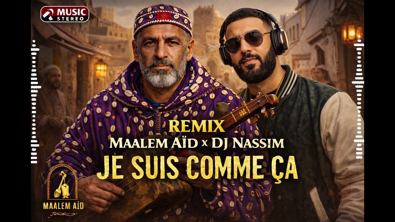 MAALEM AÏD feat DJ NASSIM – JE SUIS COMME ÇA  remix 🔥|Gnawa Fusion good vibe  Music 🇲🇦