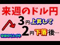【FXドル円】来週前半8/19~21 における値動きシナリオ解説