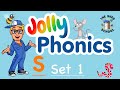 (s) JOLLY PHONICS Set 1 LEARN PHONIC SOUNDS with The Shed School