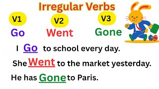 50 Irregular Verbs with V1 V2 V3 Forms and Easy Sentences | Speak English Fluently | English Story