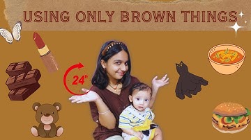 Using Only Broun Thing For 24 Hours Challenge |#learnwithpriyanshi