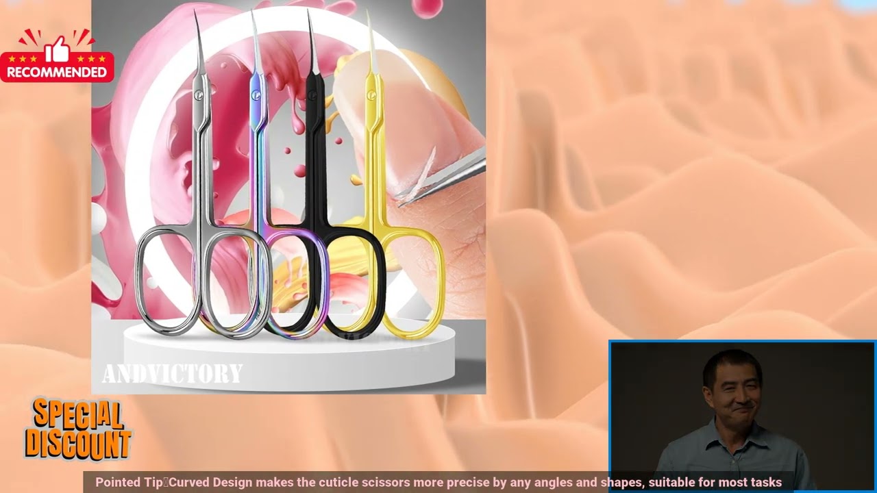 3256803425700996 Russian Manicure Scissors Cuticle Regrowth Cut Curved Tip Nail Pedicur