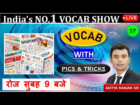 🔴CLASS 17 Important VOCAB for SSC CGL,CHSL,Steno,IBPS,CDS,IELTS,Upsc,Nda,CTET, Tet, DSSB &CAT Exams
