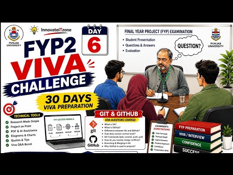 DAY 6 🔥 FYP VIVA CHALLENGE | Git & GitHub Viva Questions | External Examiner Questions | BS IT
