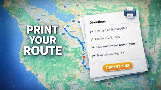 How To Print Google Maps Directions With Turn - By - Turn Navigation Export Google Maps Route To Pdf
