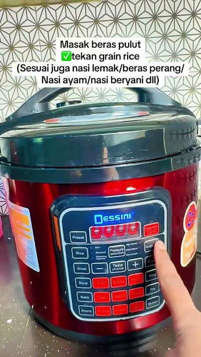 pressure cooker 16 minit masak beras pulut.  cepat mudah tekan 1 butang je. #dessini #periuk