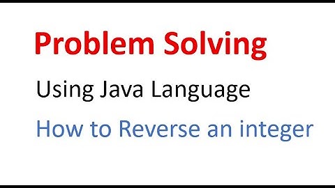 how to Reverse an integer in java