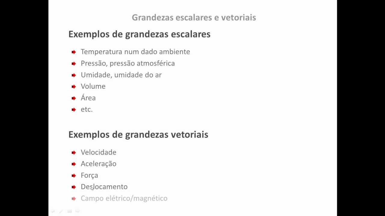 Física 02 - Grandezas escalares e vetoriais (Introdução) - YouTube